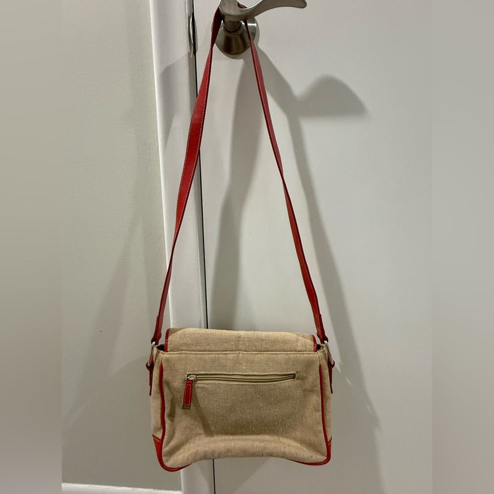 Anne Klein Red and Tan Crossbody Bag - Picture 2 of 9